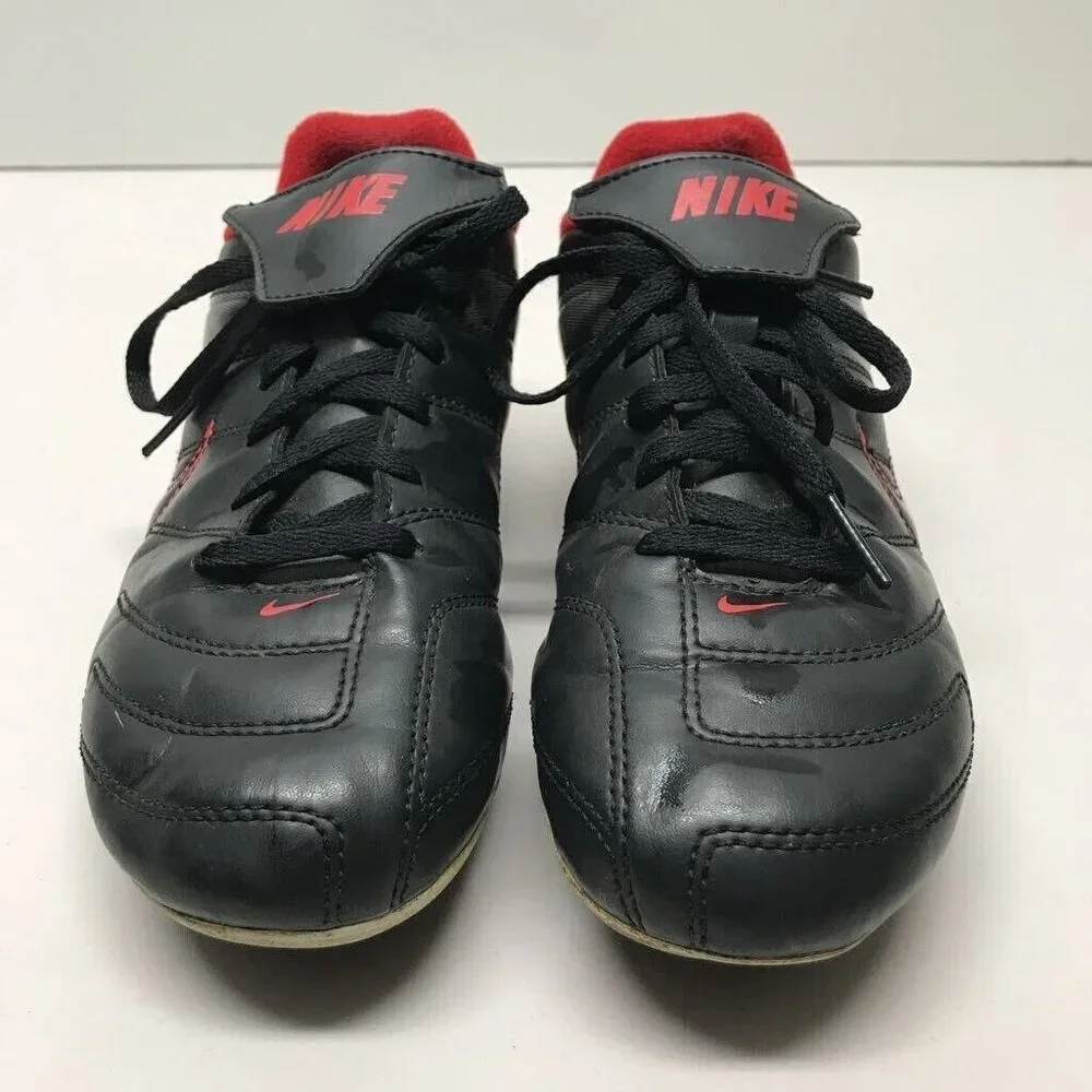 Nike JR Park II FG-R Football Cleats Boys 4Y Black Lace Up Low Top 359622-061